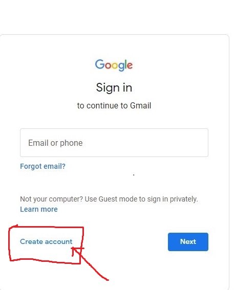 how to create an email account