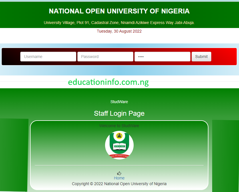 noun student portal login