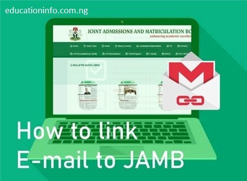 How to link email address to jamb