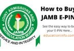 JAMB ePin