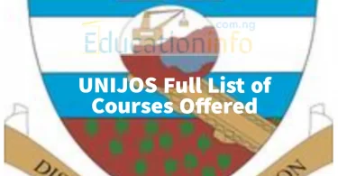 UNIJOS COURSES | Courses Offered in University of Jos