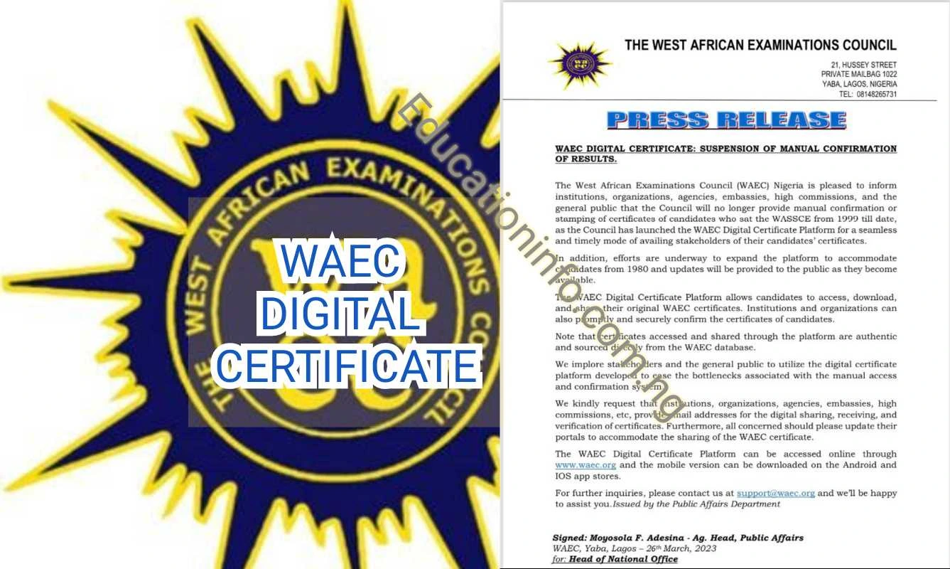 WAEC Digital Certificates